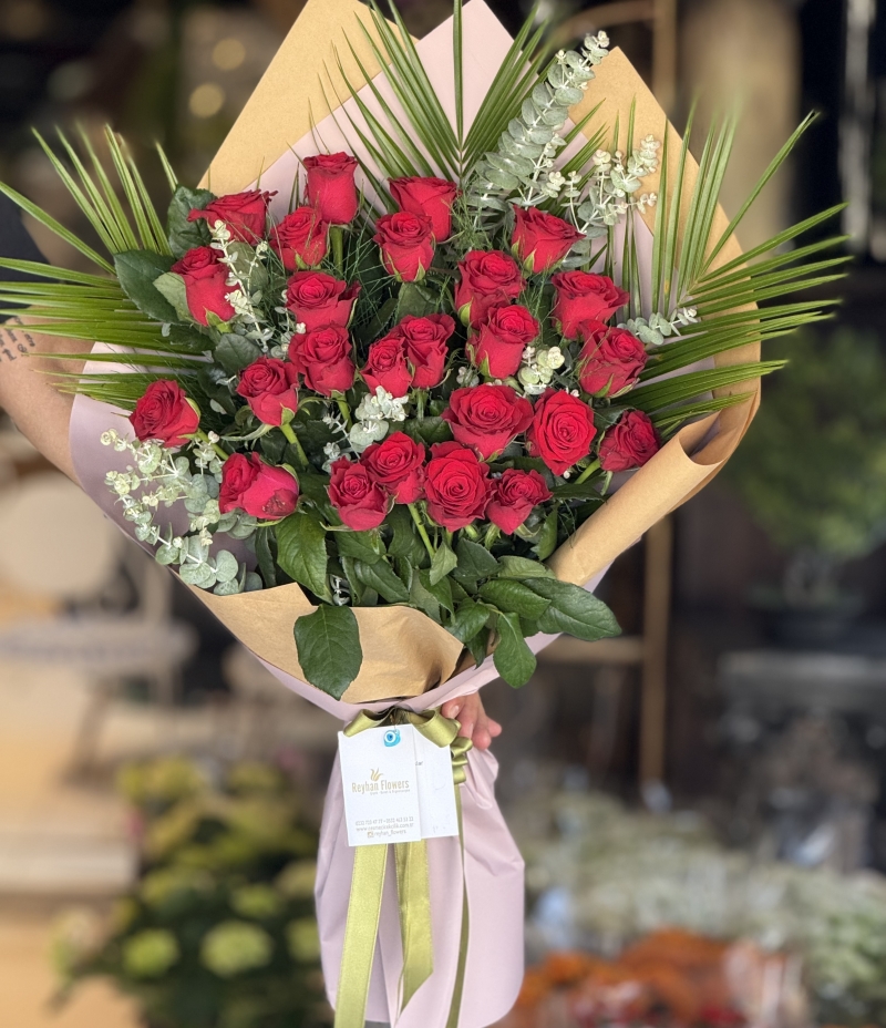 21 Adet Kırmızı Gül